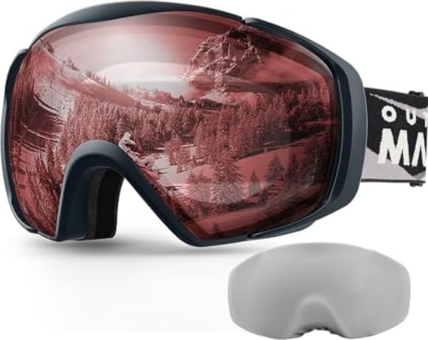 OutdoorMaster Lyžařské brýle Classic Pásek černý Rámeček černý VLT53%