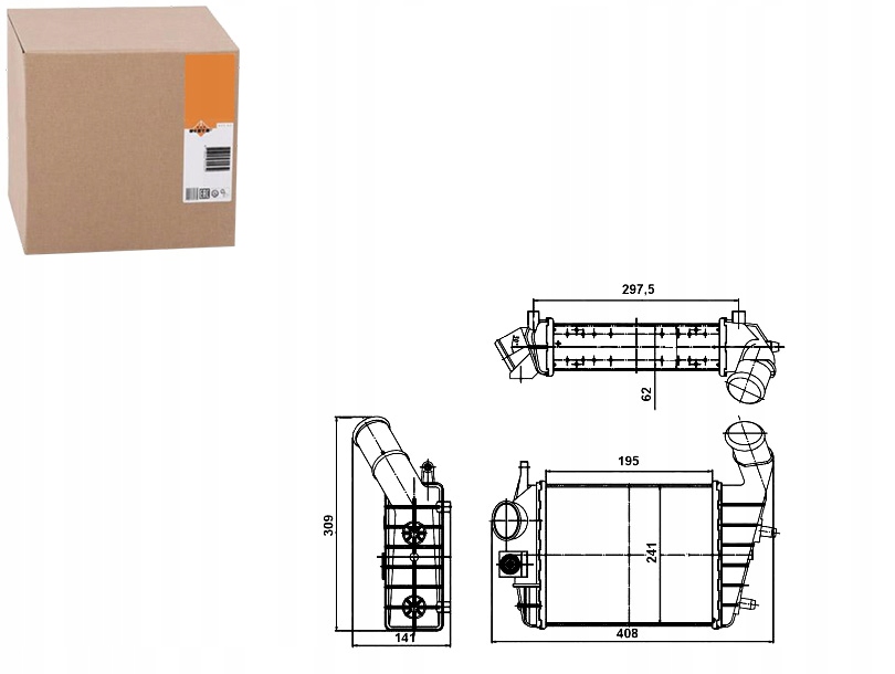 Интеркулер alfa 156 1, 9-2, 4jtd nrf