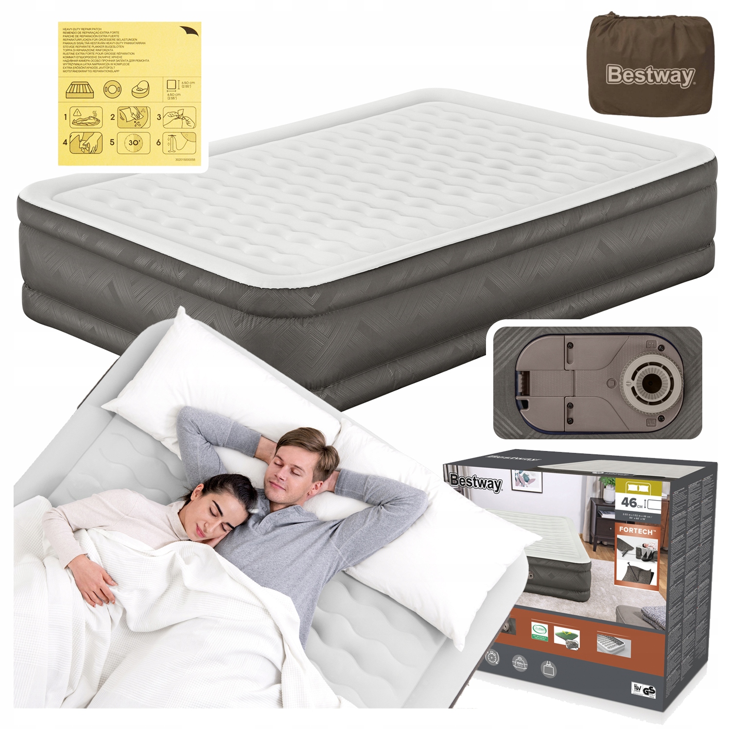 Matrace s pumpou 230 V pro spaní Vysoká Bestway 69050 Model 2026
