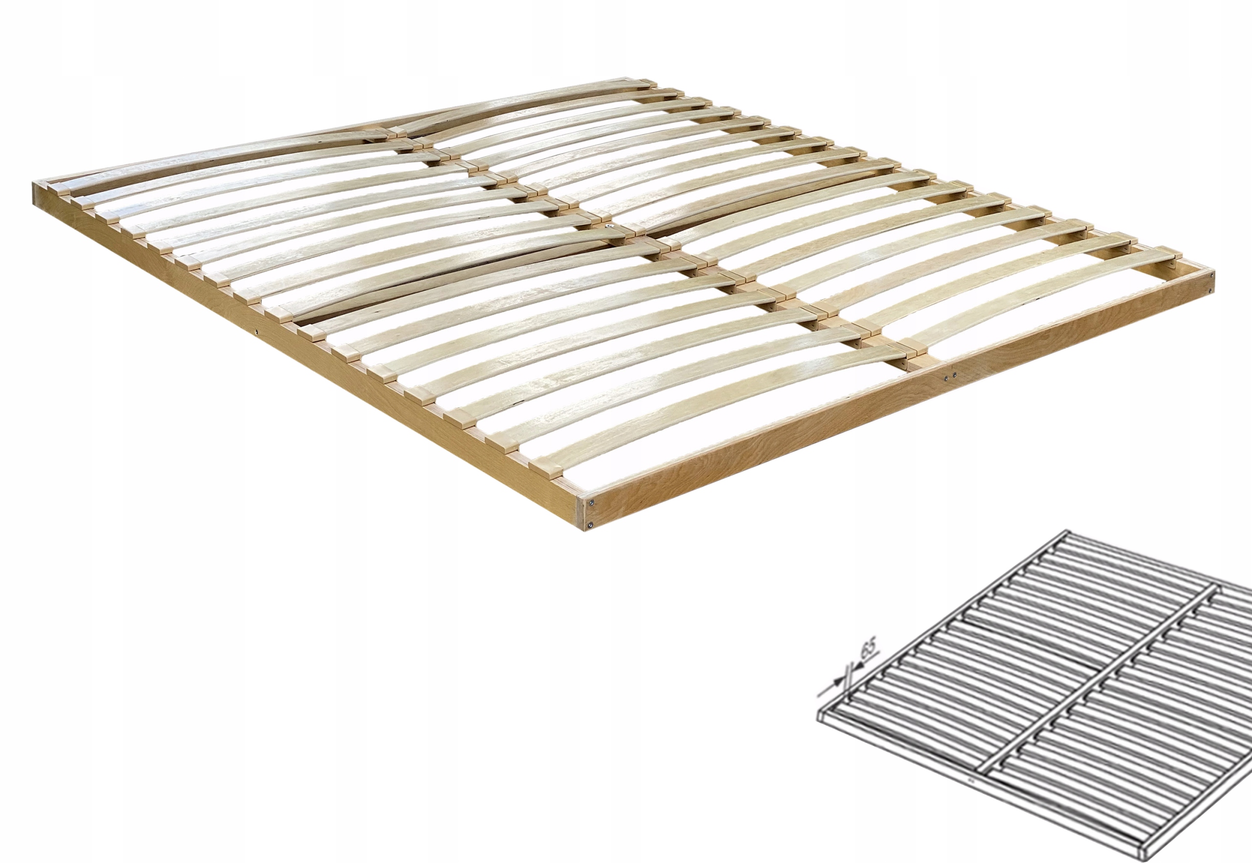 

Stelaż do łóżka 140cm x 200cm odległość listew 6cm