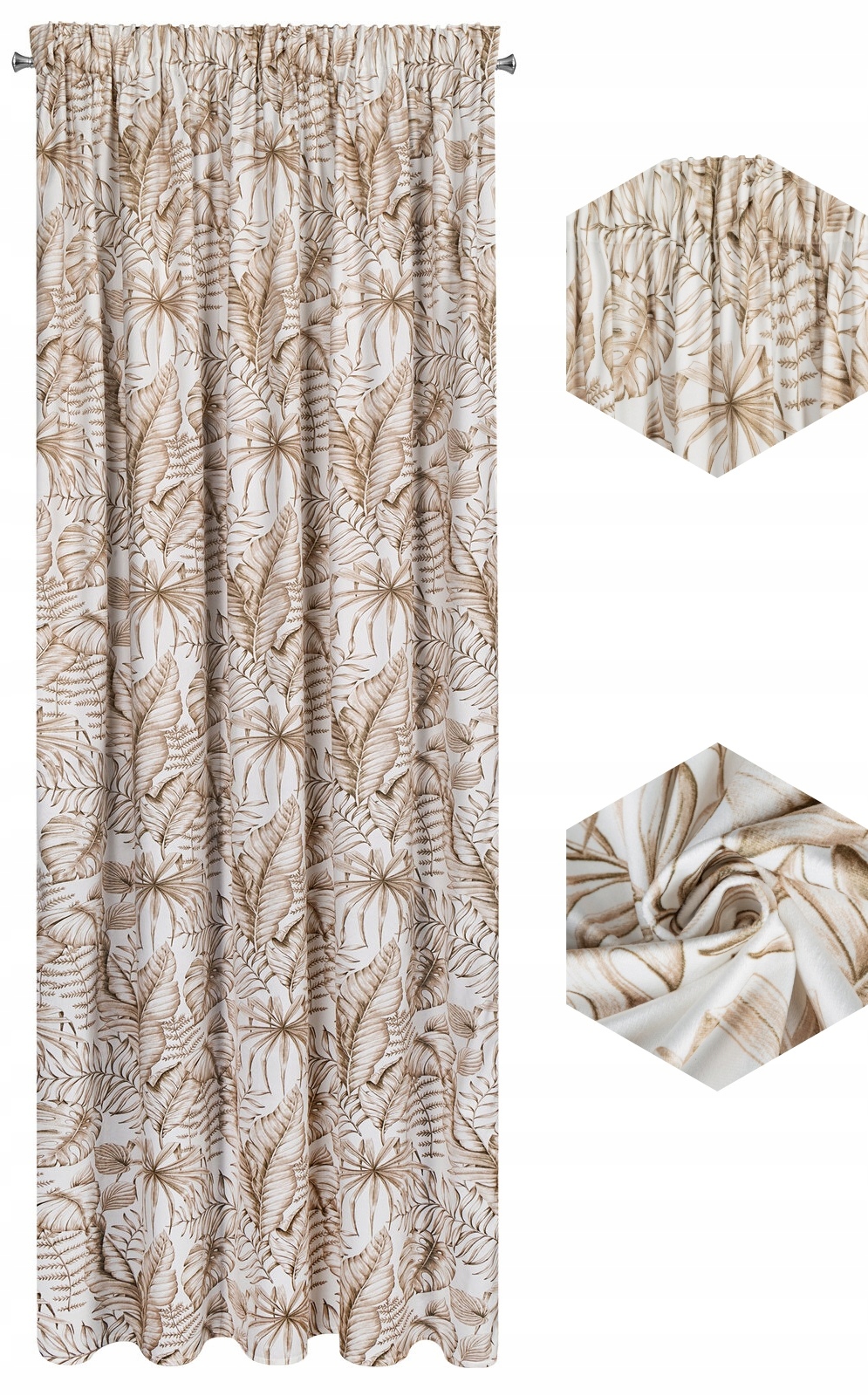 Zaslony w Liscie w Tanie Zasłony gotowe na tunel na Allegro Zasłony