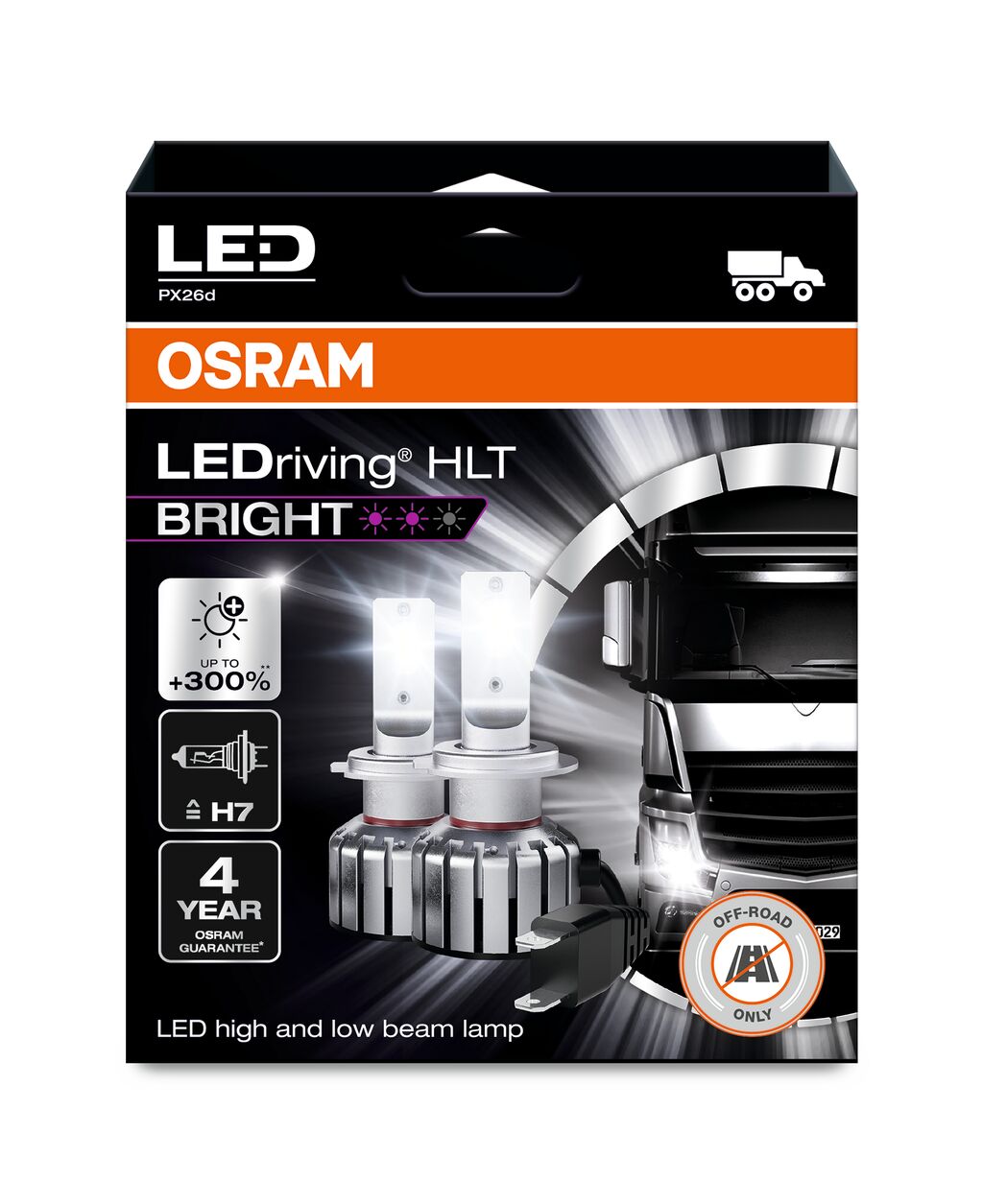 Osram Led nákladné žiarovky H7 LEDriving Hl Bright 2 kusy 24V 18W