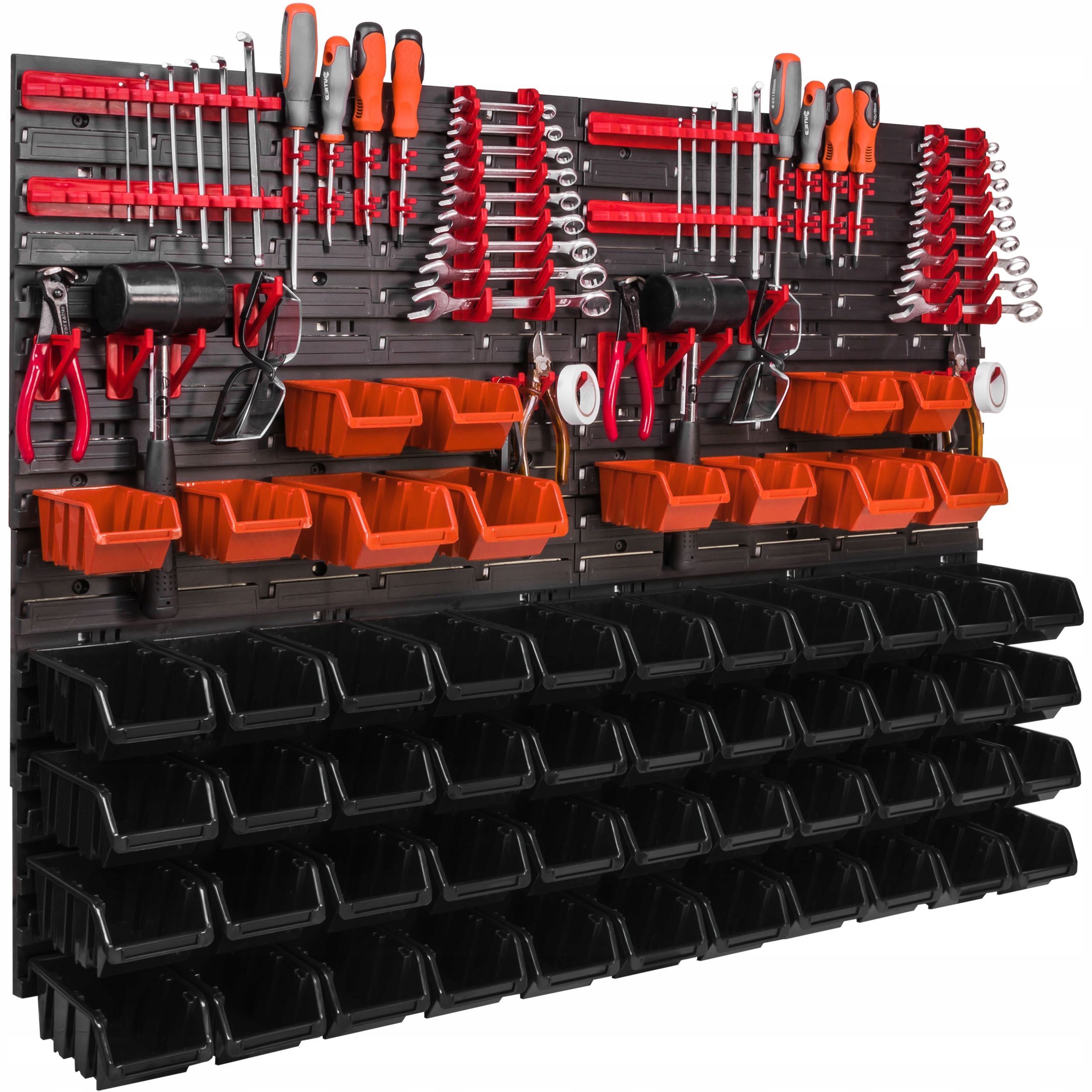 Nástrojová deska 115 x 78 cm, dílenská stěna 56 záchodů, garážový regál