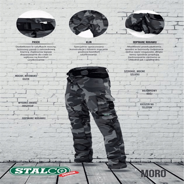 Stalco Spodnie Moro Odpinane "XXL" S-42181