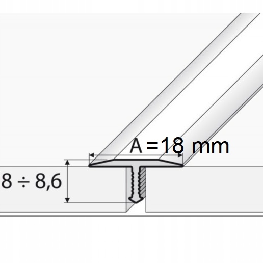 Listwa progowa T A76 profil fugowy 100 cm dąb Marka Effector