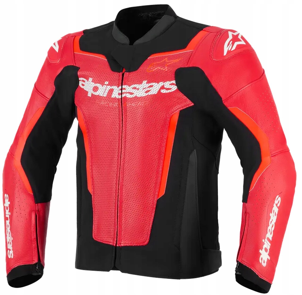 Kožená bunda Alpinestars Gp Force Airflow v2 čierna/červená 54