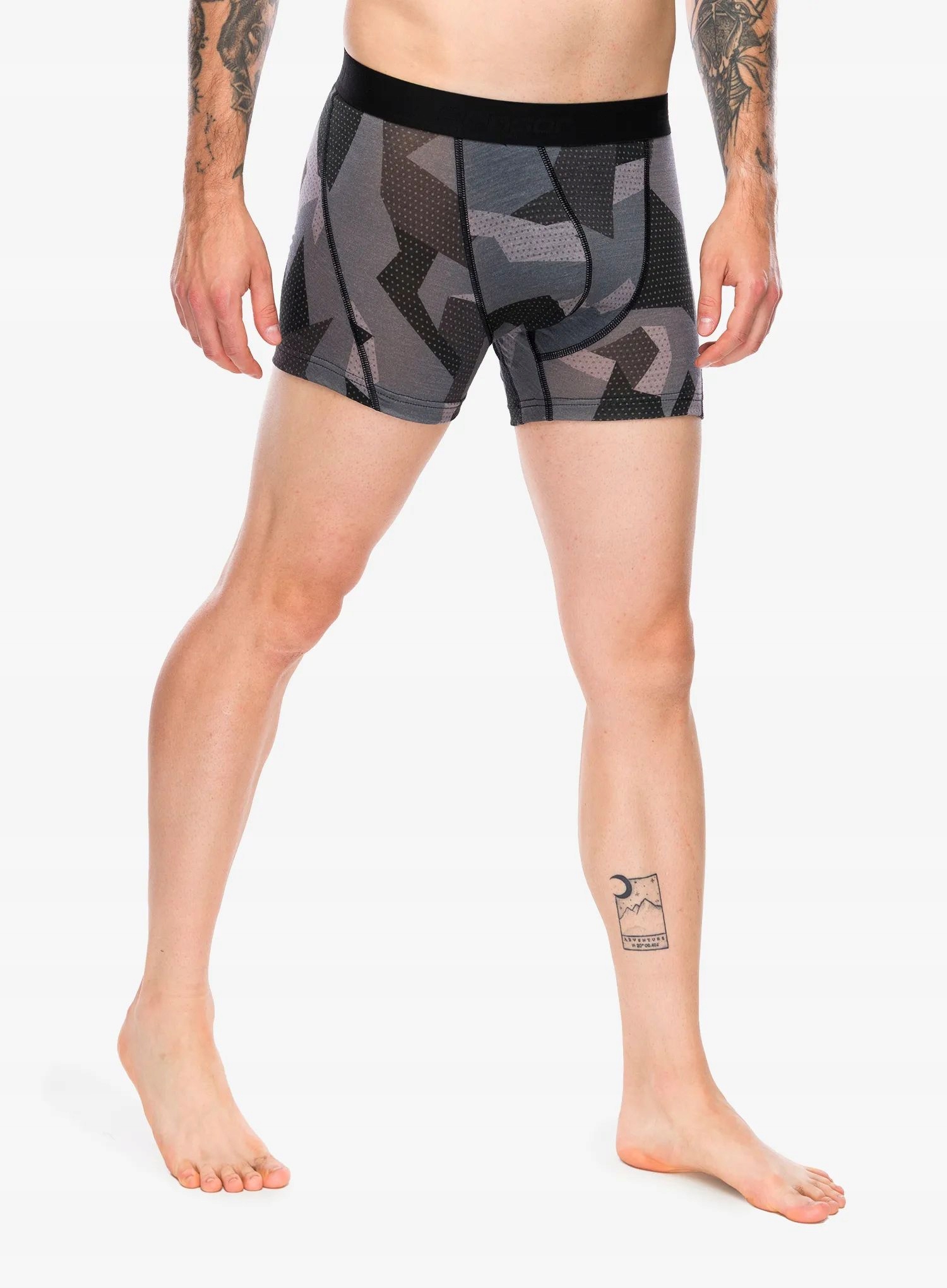 Termoaktivní boxerky Sensor Merino Impress Boxers černá/camo S