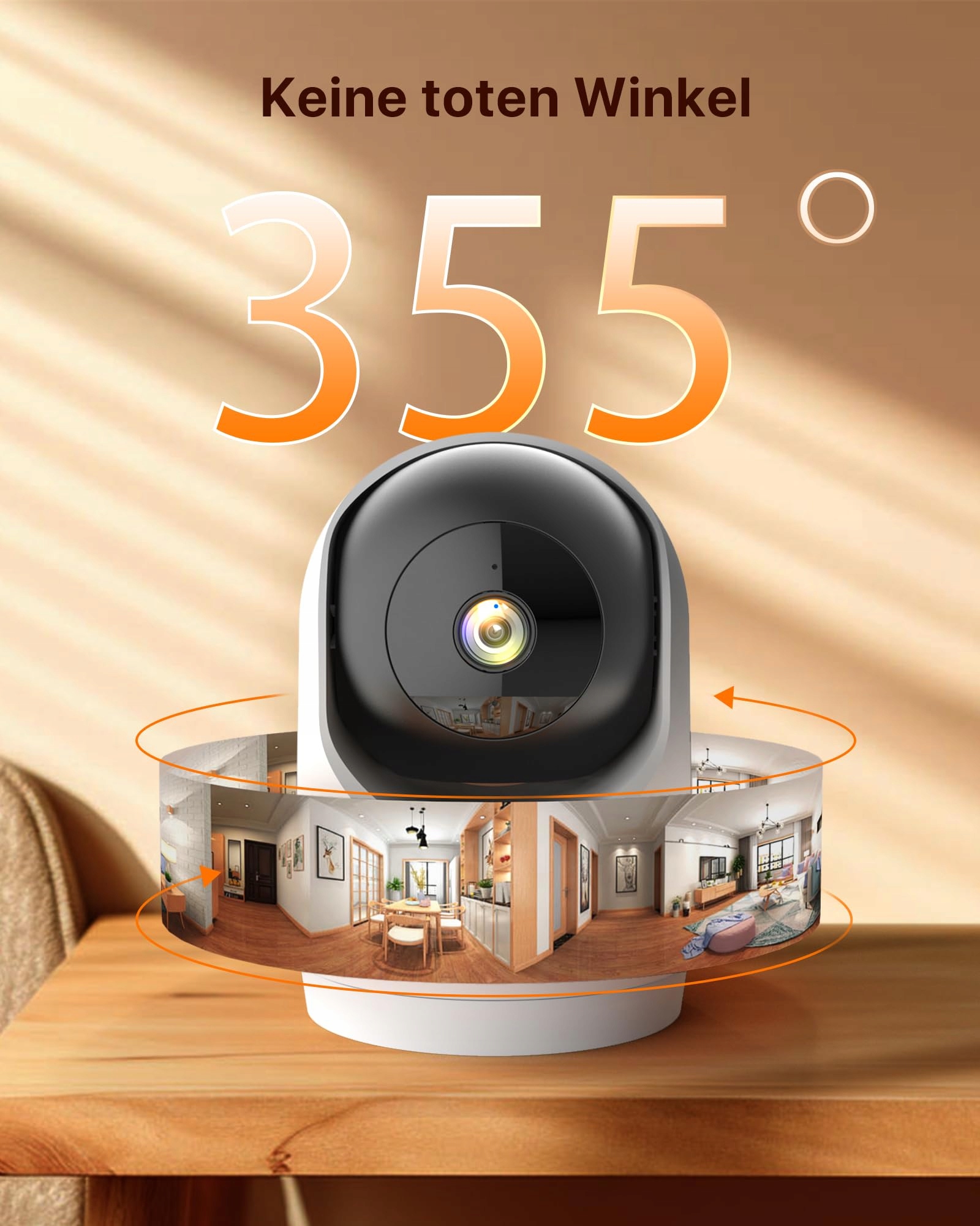 TENDA Kamera Wewnętrzna 2K Wi-Fi 6 3MP Audio Nocny Alarm SD Karta — miniatura 2