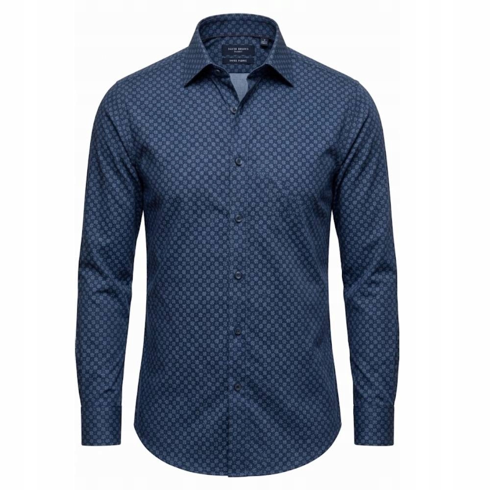 Ego Man košile pánská S0297-03 slim fit XXL tmavě modrá