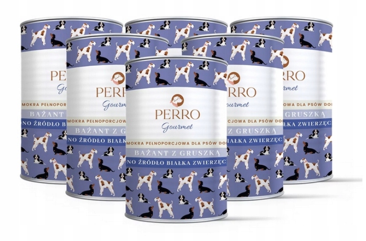 Levně Perro Gourmet Monoproteinové Krmivo Vlhké bažant s hruškou pro psa 6x400 g