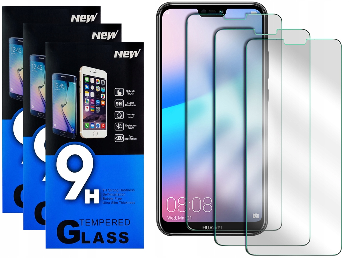 

Szkło Hartowane Szybka Do Huawei P20 Lite 3szt