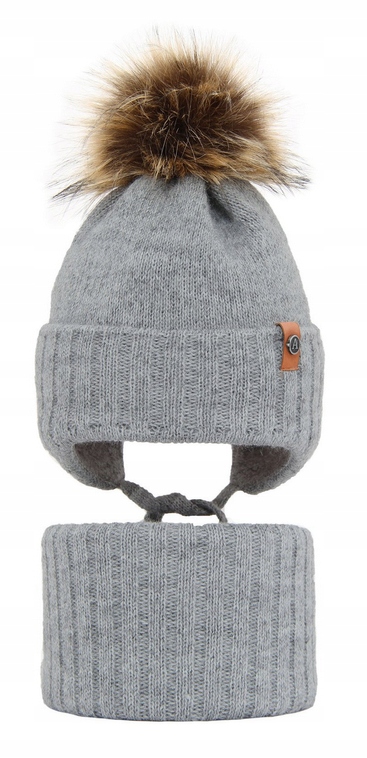 

Czapka Wiązana i Komin Chłopięcy Zimowy 48-50 2-4L