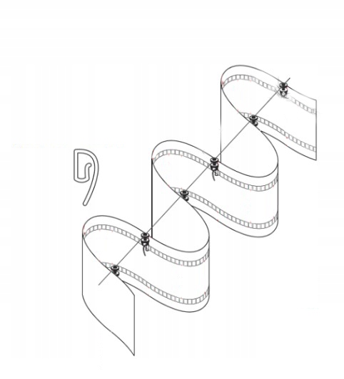 Taśma Do Systemu WAVE Fala Do Firan Zasłon Karnisz Kod producenta Wave orginal