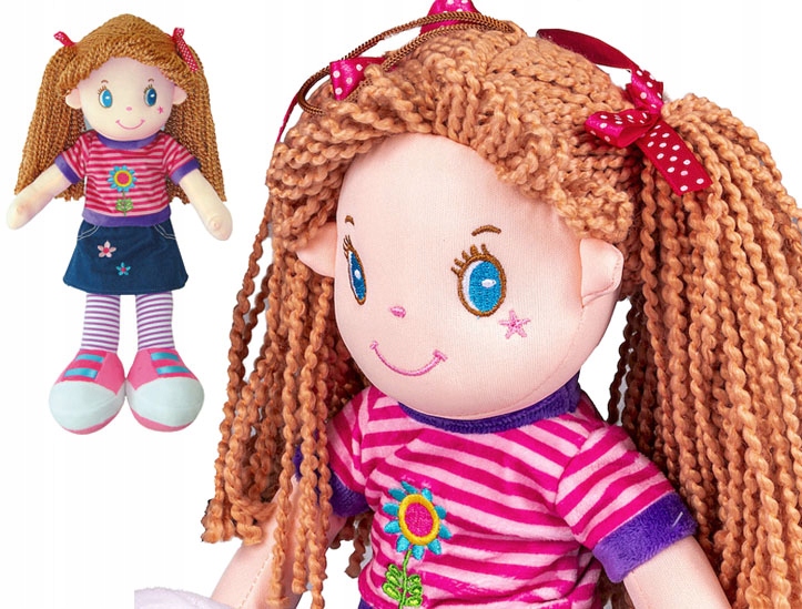 LALKA SZMACIANA PRZYTULANKA MASKOTKA 35CM ŚPIEWA