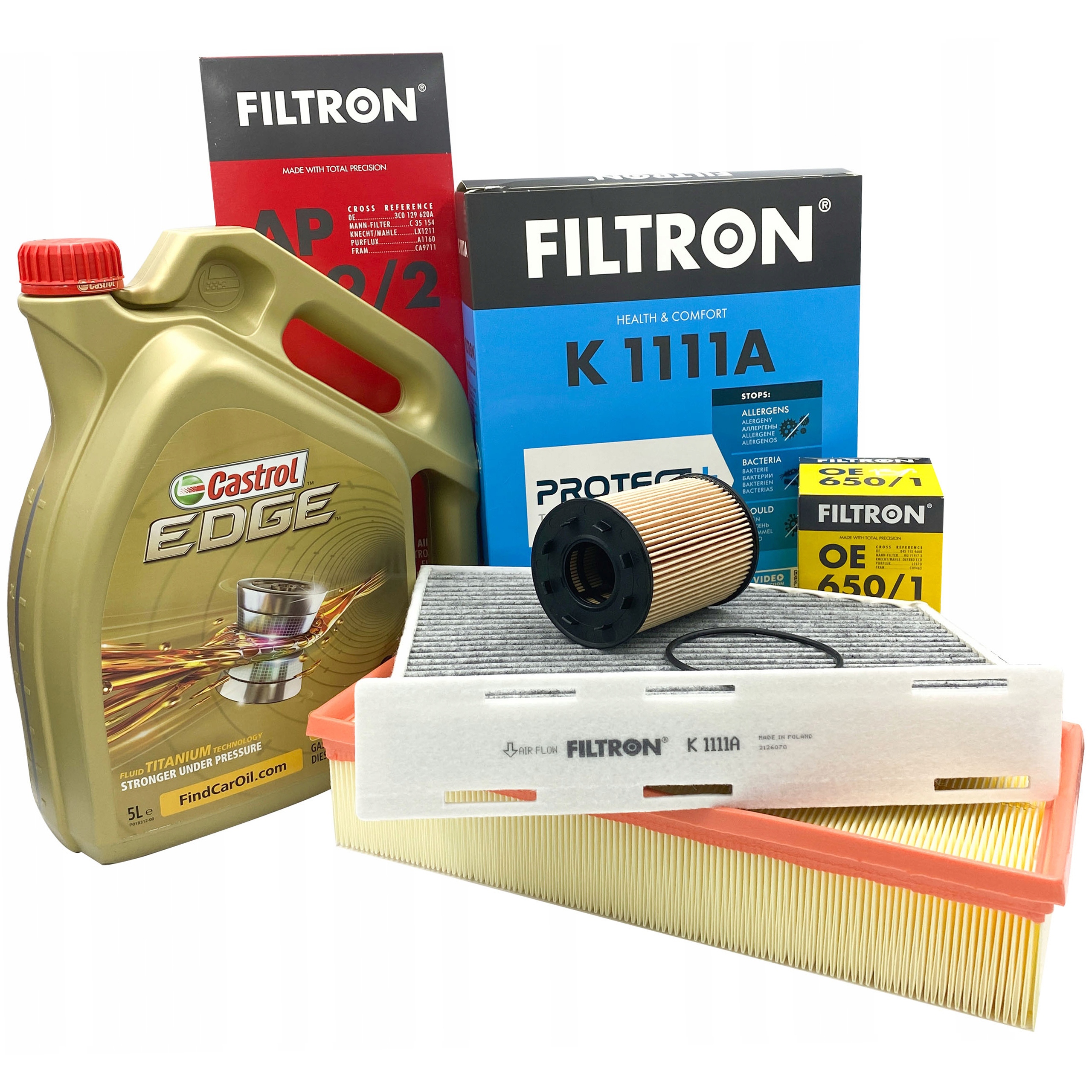 ZESTAW FILTRÓW VW PASSAT B6 1.9 2.0 TDI + CASTROL