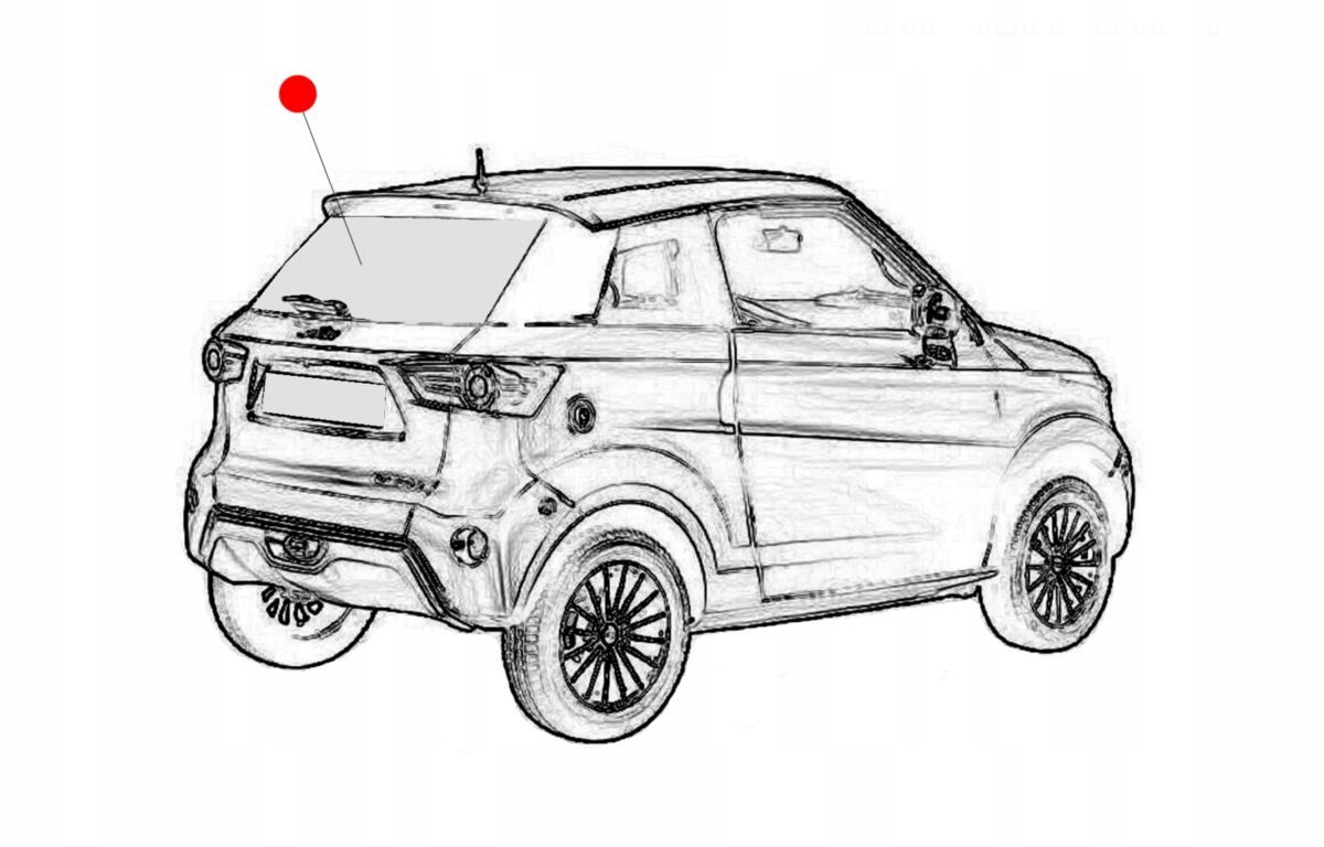1153005 - СТЕКЛО ЗАДНЕЕ ЛЮК JDM XHEOS