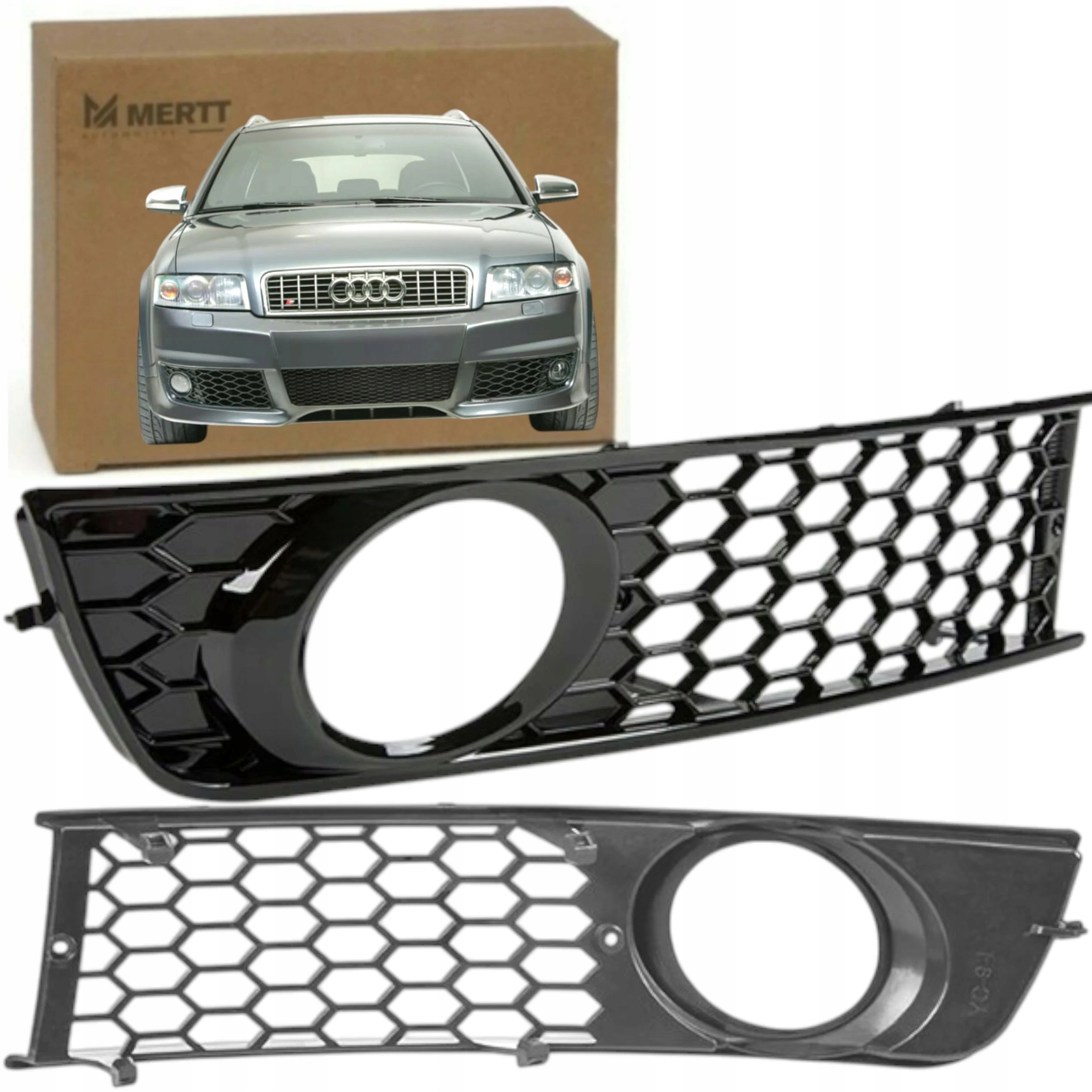 Audi A4 B6 Mřížky nárazníku Medová Plástev Rs Look