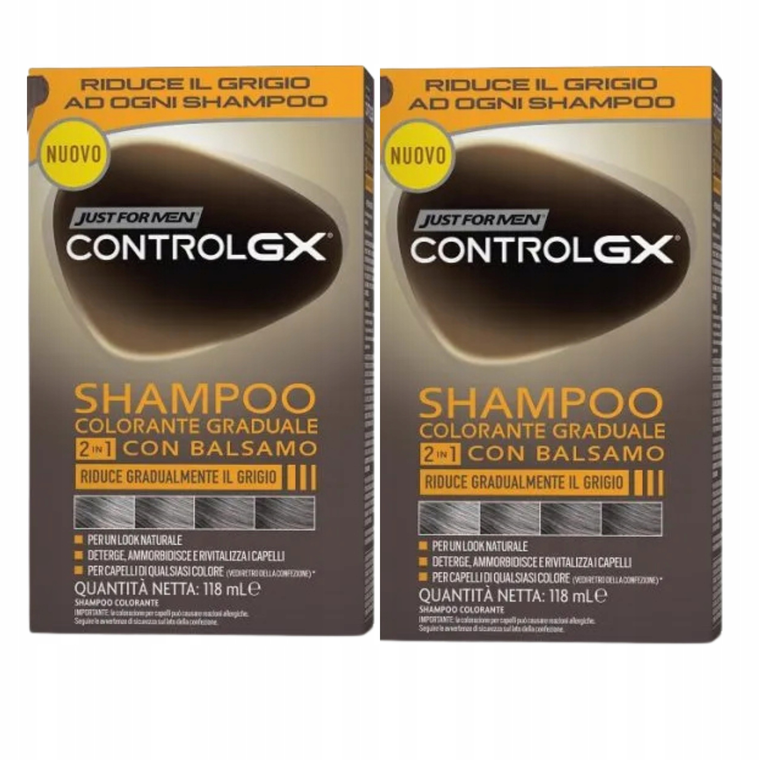 Control Gx szampon koloryzujący dla Mężczyzn na siwe włosy 118