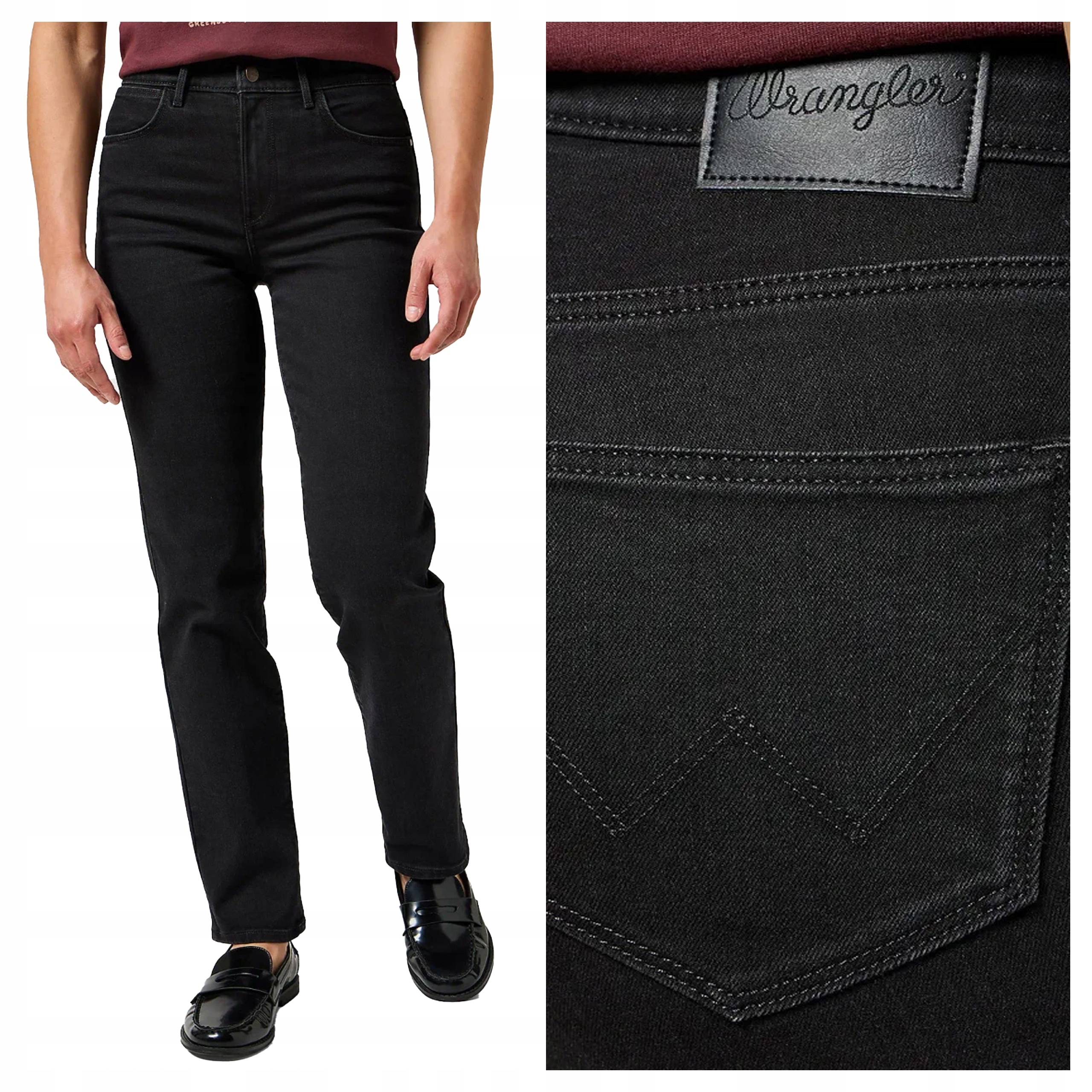 Wrangler Straight W29 L32 Dámské džínové kalhoty džíny Proste