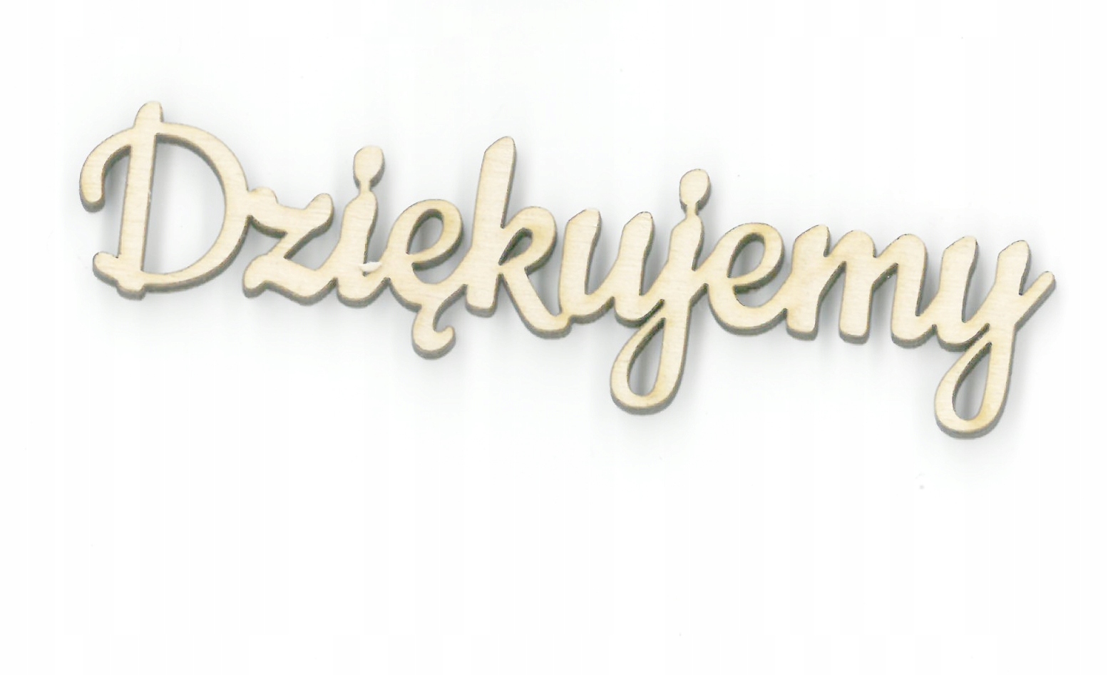 

Drewniany napis Dziękujemy do skrzynki rodzicom