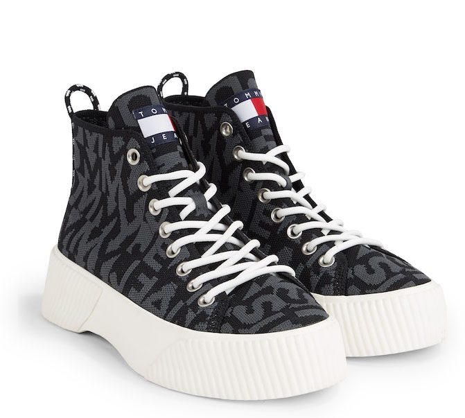 Tommy Hilfiger Dámské Vysoké Tenisky, Černé, vel.