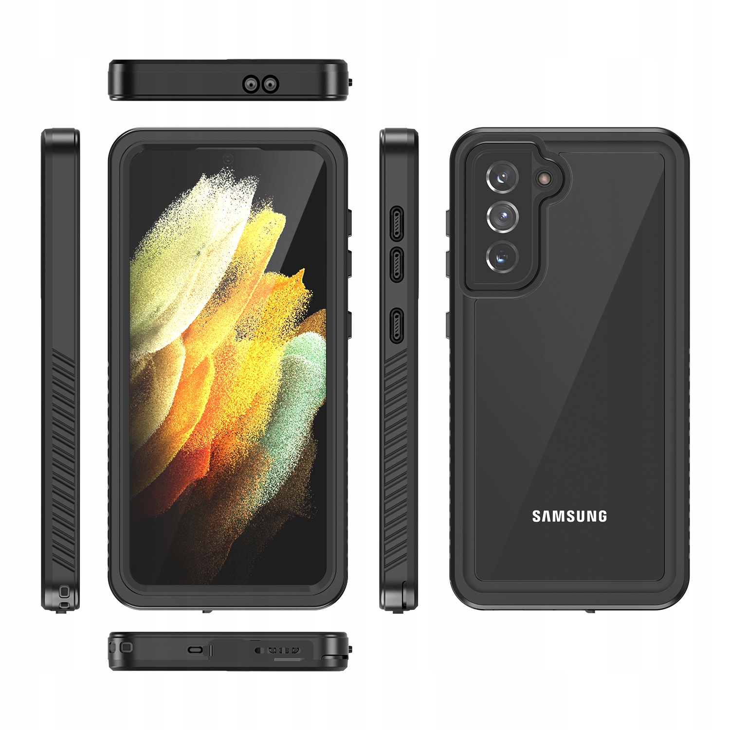 Pancerne Etui 360° Wodoodporne Wytrzymała Obudowa Samsung Galaxy S21 Plus