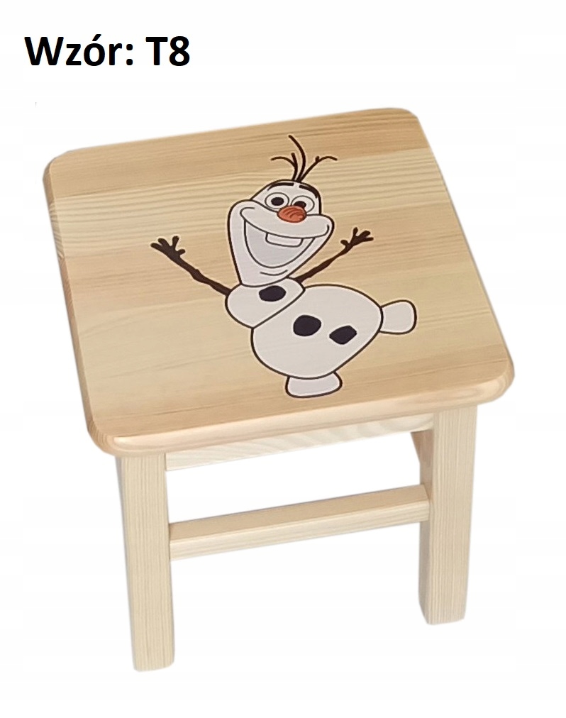 TABORET STOŁEK dla Dziecka WZORY Bohater Kraina Lodu
