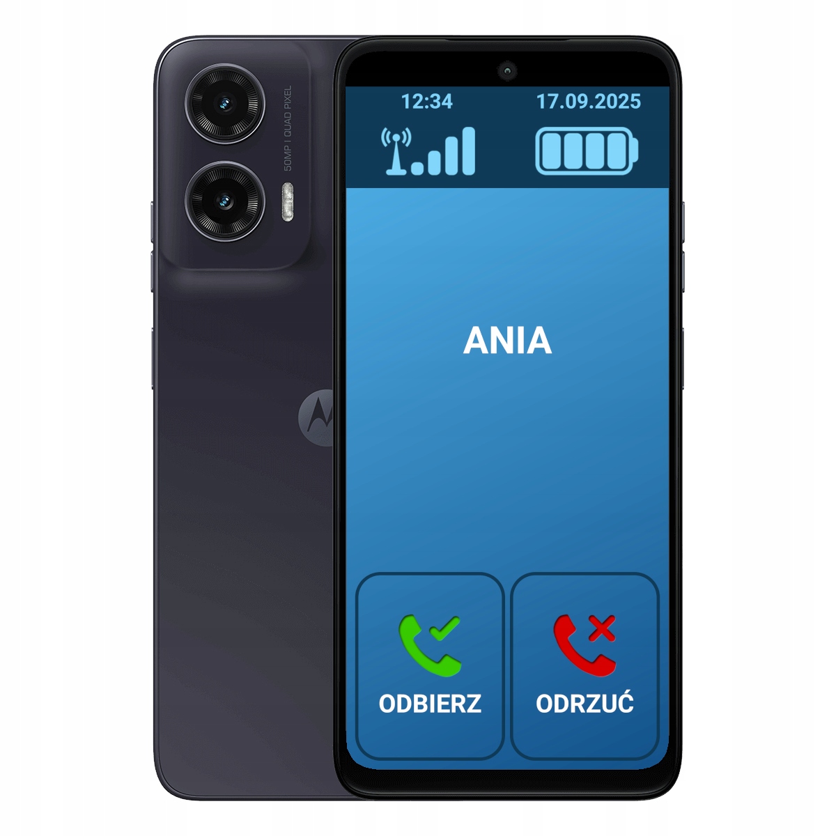 Smartfon Dla Seniora Motorola Moto G35 8 Gb 128 Gb 5G czarny