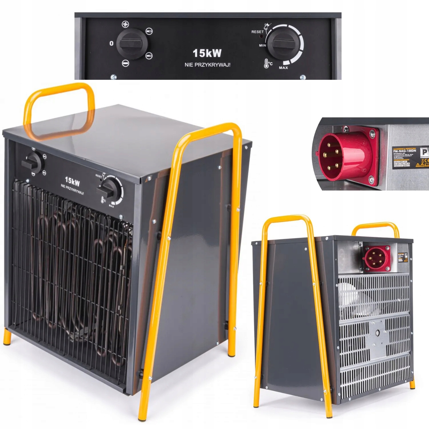 Elektrický Ohřívač Dmychadla Farelka 15 kW 400 V Powermat PM-NAG-15EDN