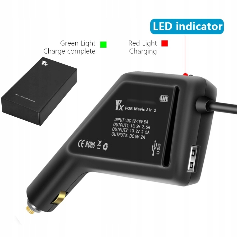 DJI Mavic Air 2 ŁADOWARKA SAMOCHODOWA 3 w 1 Producent inny