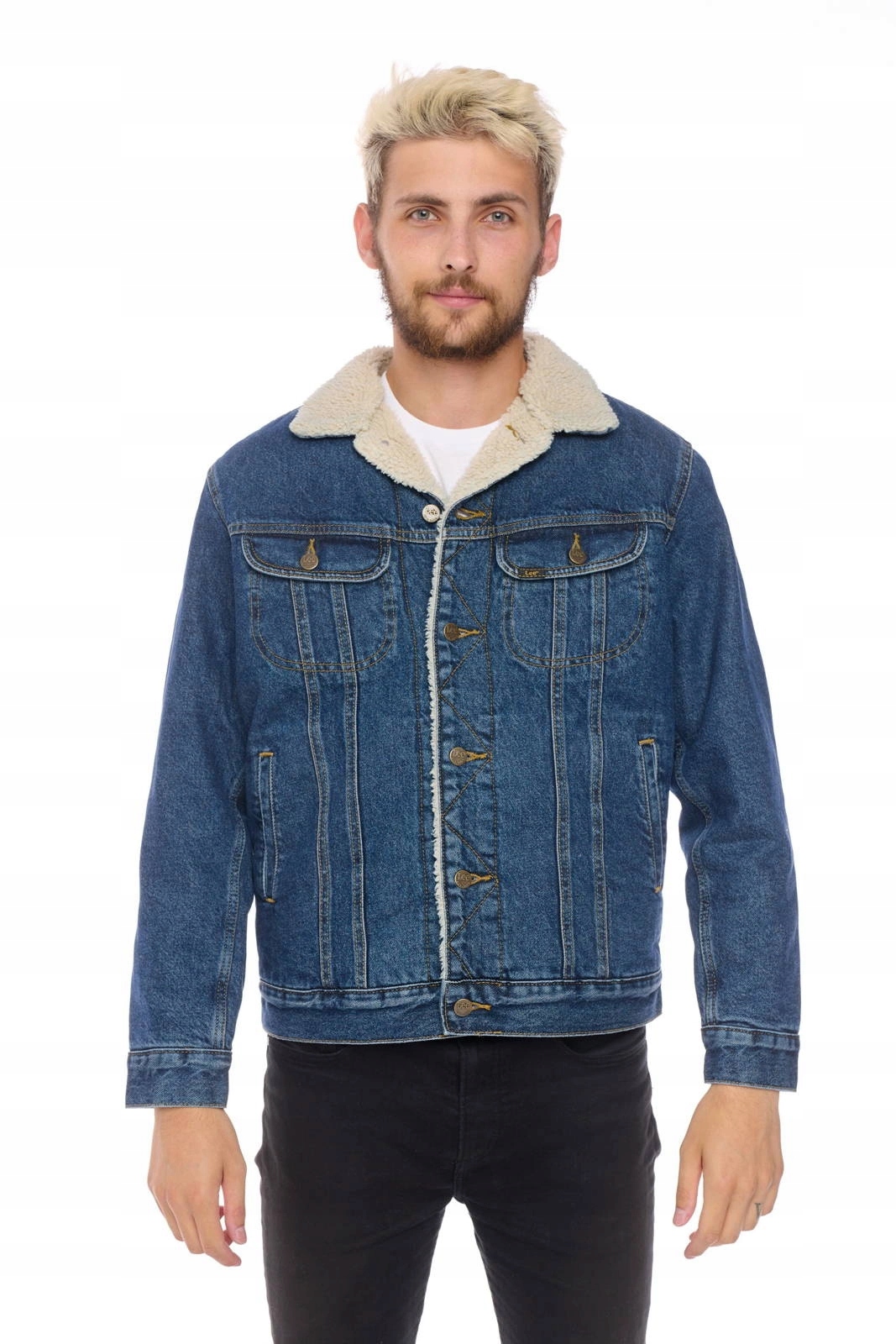 Pánská bunda Lee Sherpa Jacket Stone Clayton L87ARDCD S