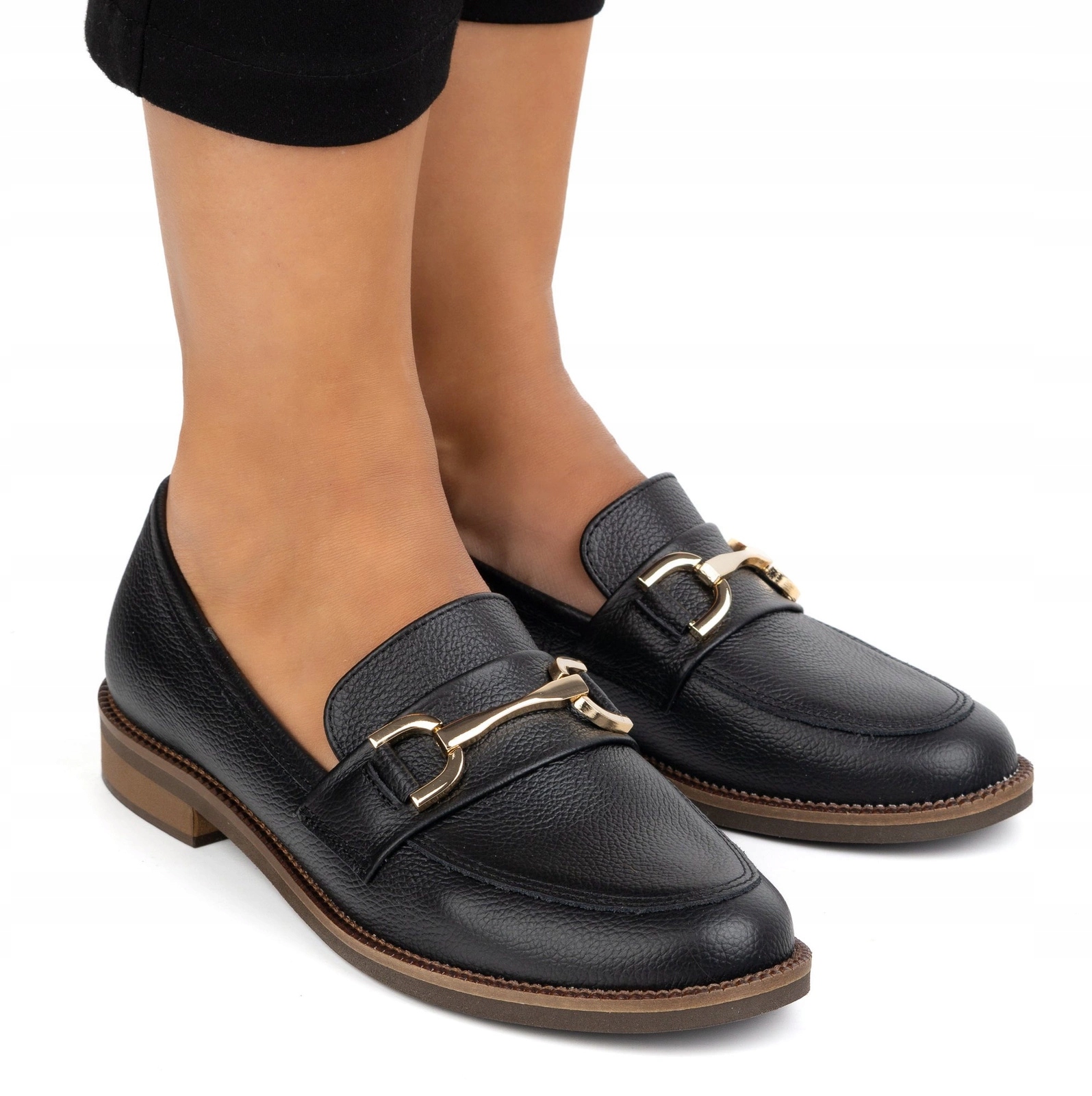 Dámské kožené lodičky Loafersy 1510EX černé 35