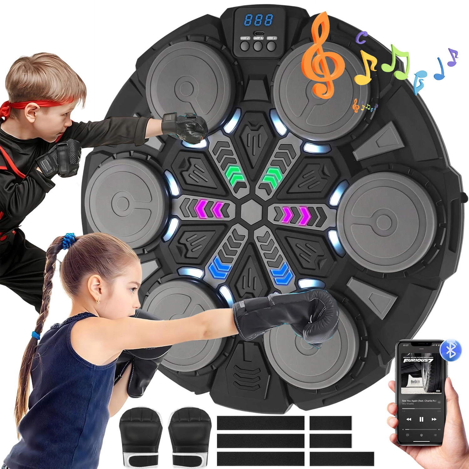 Boxerský Štít Music Boxing Machine Bluetooth Tréninková Stěna 3 Režimy