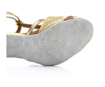 BUTY DO TAŃCA TOWARZYSKIEGO TANECZNE 7cm SREBRNE Rozmiar 37