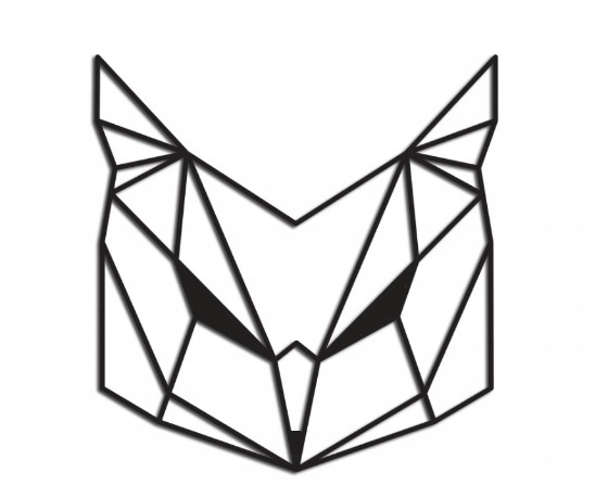 Geometrická 3D nástěnná dekorace Sova 50 cm