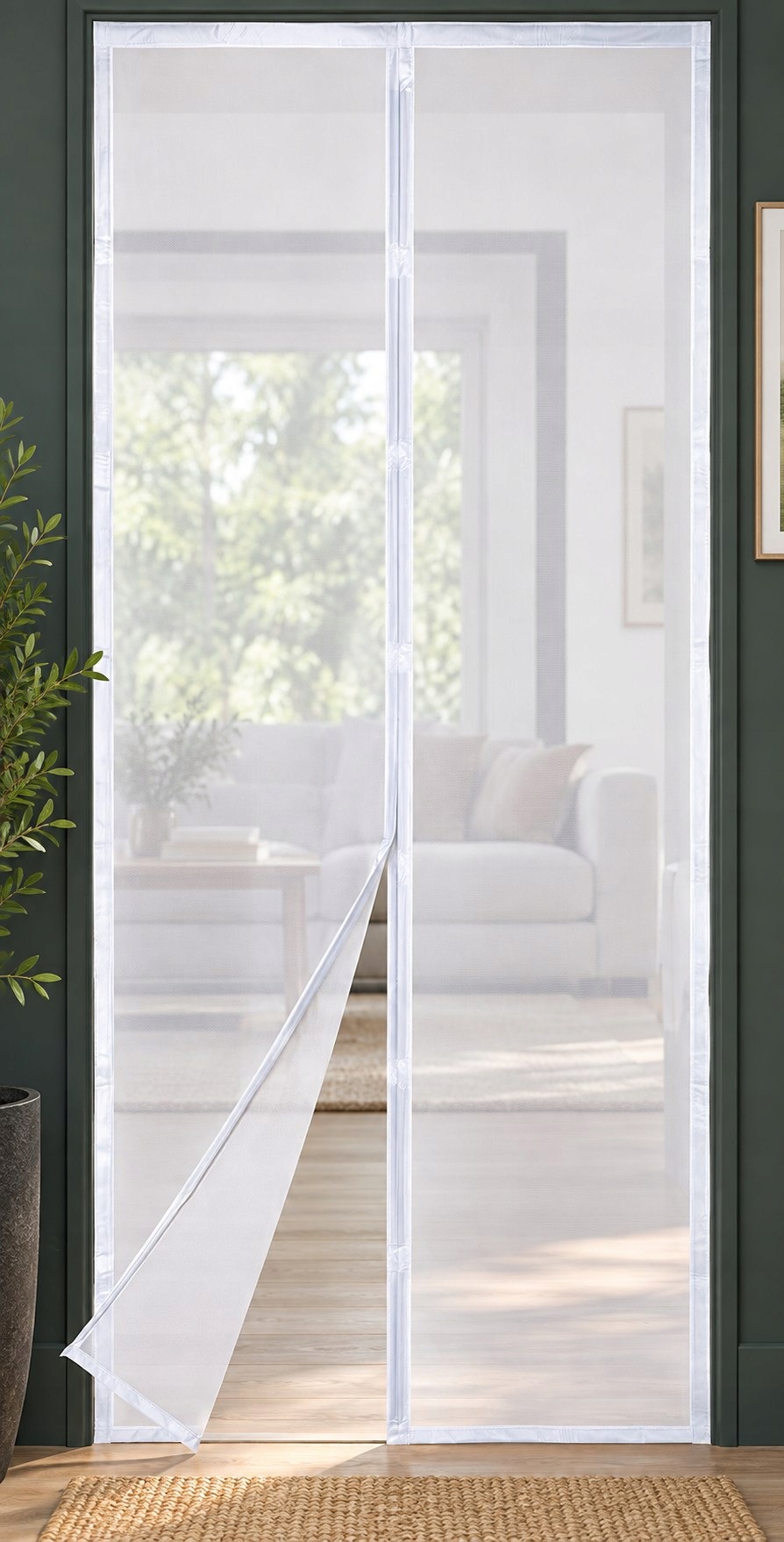 Moskytiéra Apalus Vp 90x210 cm magnetická bílá na balkonové dveře
