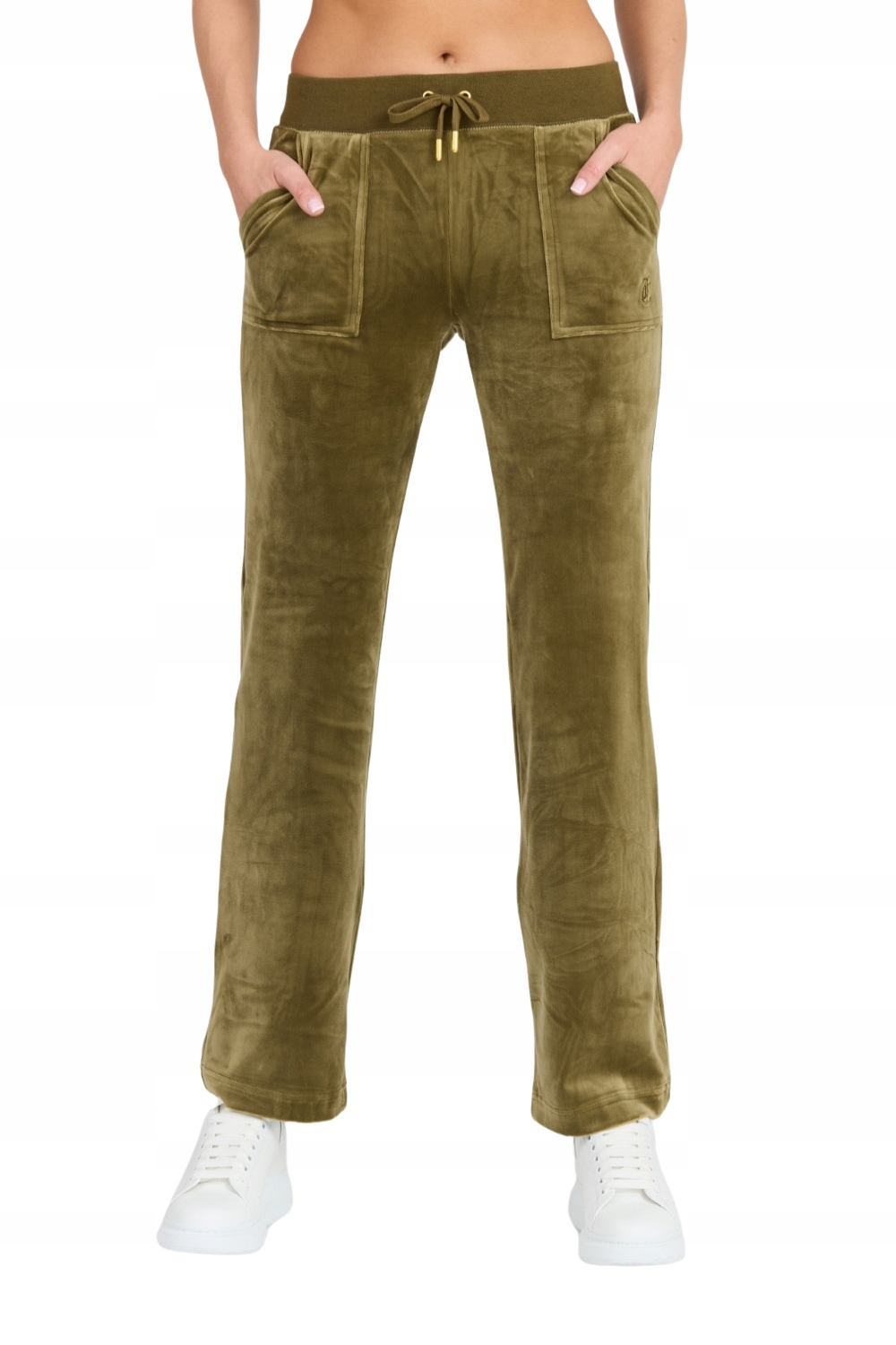 Juicy Couture Dámské zelené kalhoty Del Ray Gold Hw M