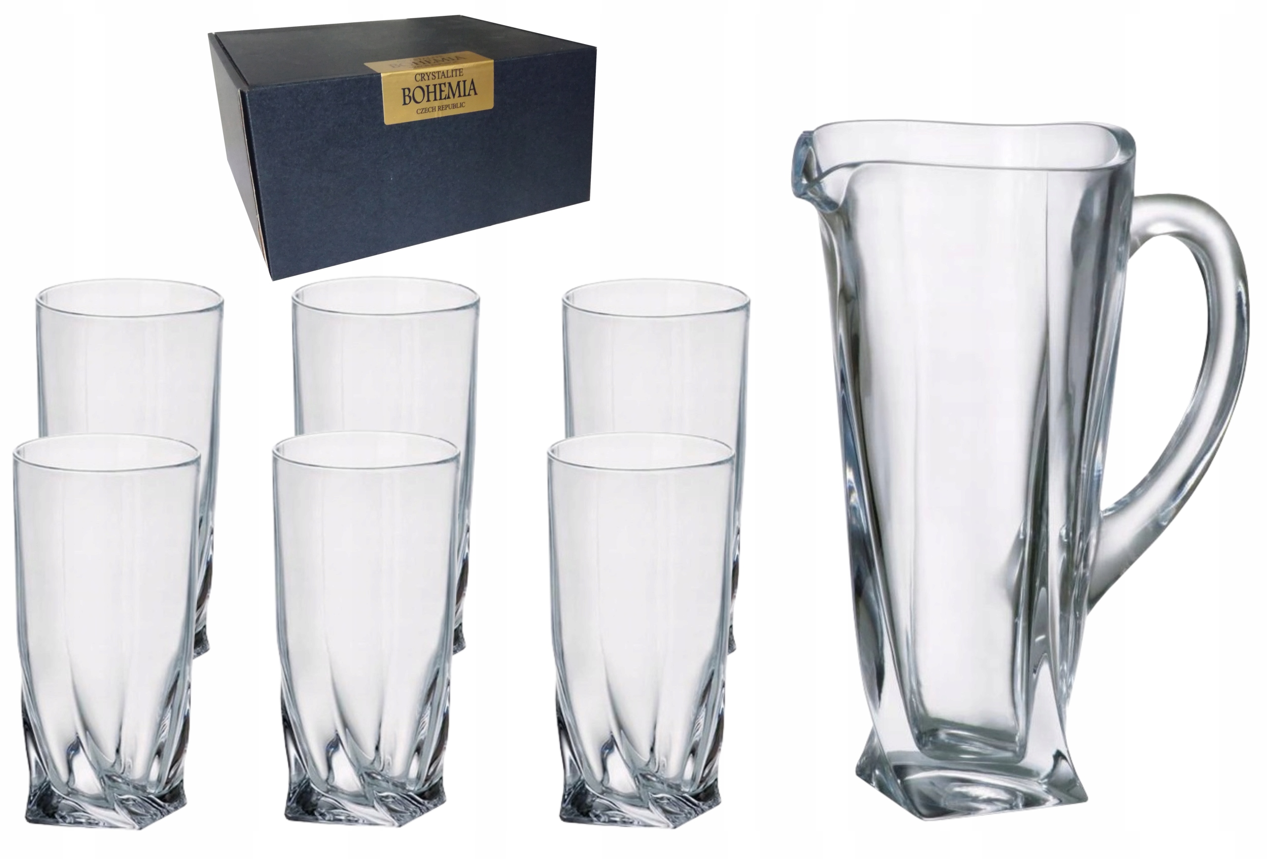 

Bohemia Quadro Drink Dzbanek 1,1L Szklanki 350ML