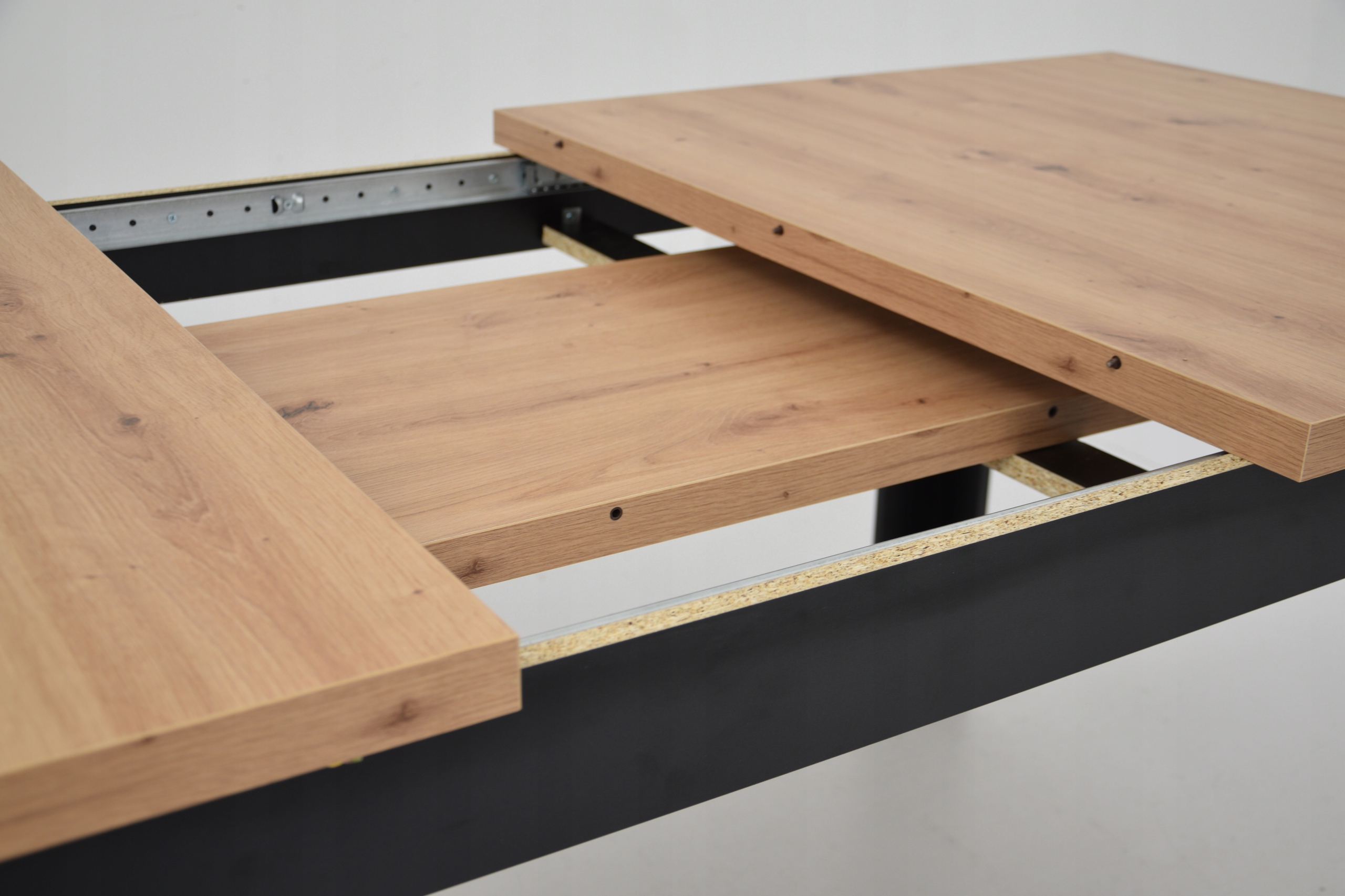 6x solidne TAPICEROWANE krzesła i duży stół ROZKŁADANY 90x160/200 dąb craft Kolor blatu dąb craft