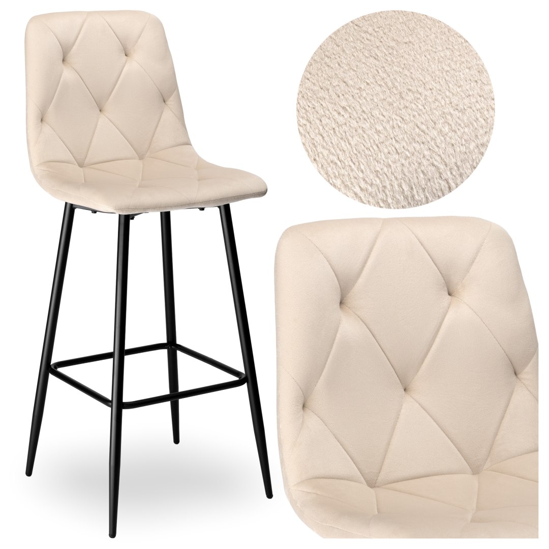 Barová židle Kingston béžová Velvet