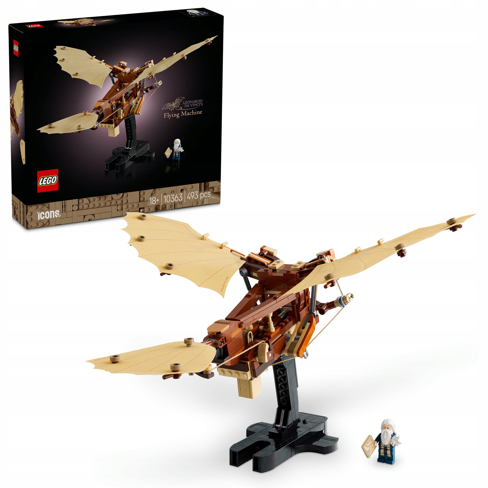 Lego Icons 10363 Létající stroj Leonarda Da Vinci
