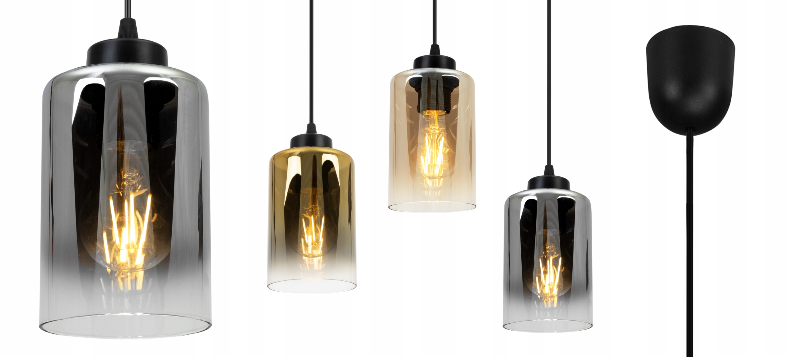 LAMPA WISZĄCA NOWOCZESNA ELEGANCKA SZKLANA KLOSZ Rodzaj gwintu E27