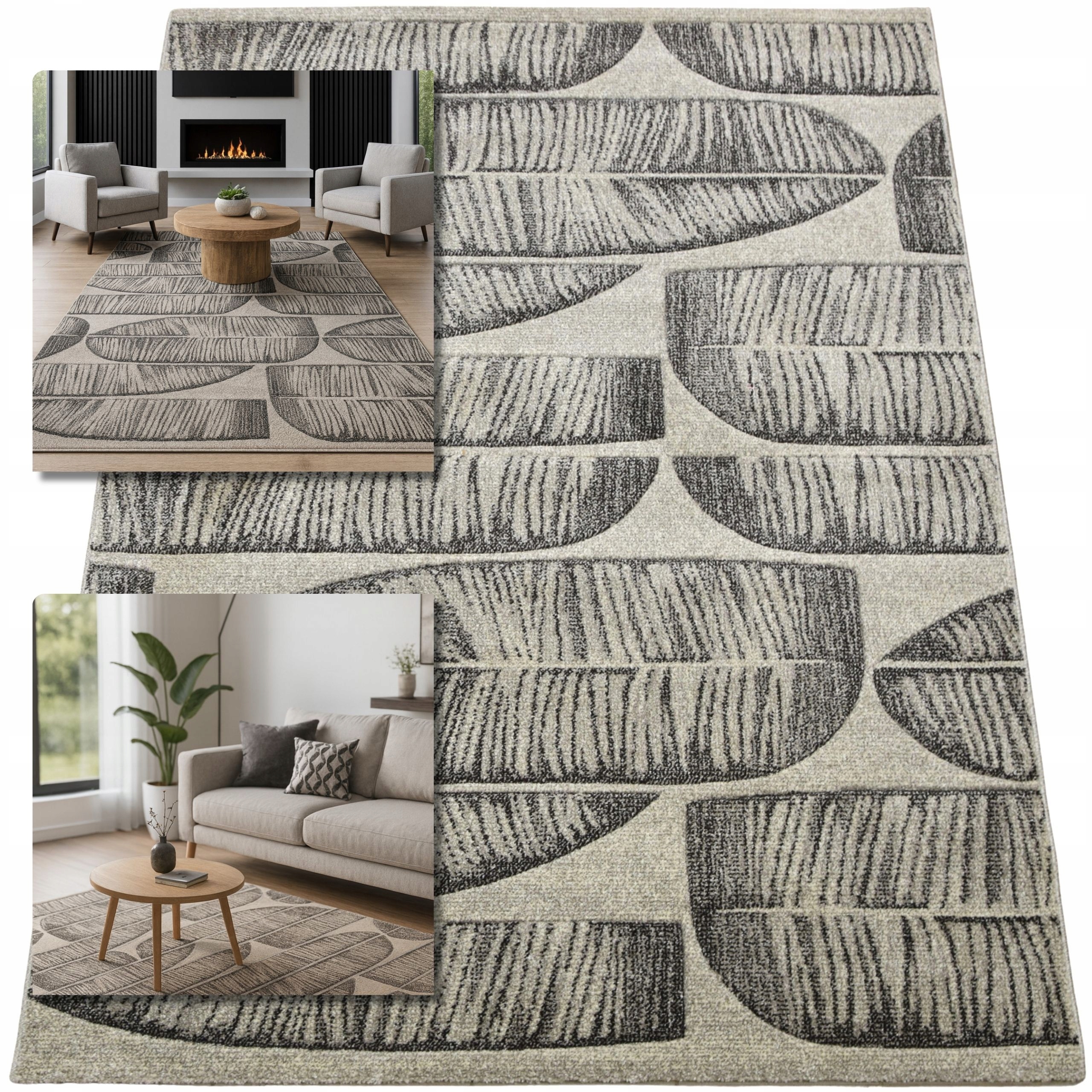 Koberec 120x170 Romantický Šedý Koberec Do Obývacího Pokoje Loft Moderní Koberec