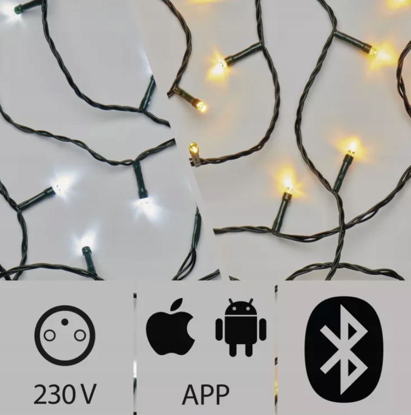 Lampki choinkowe APP 200 LED 20m IP44 timer