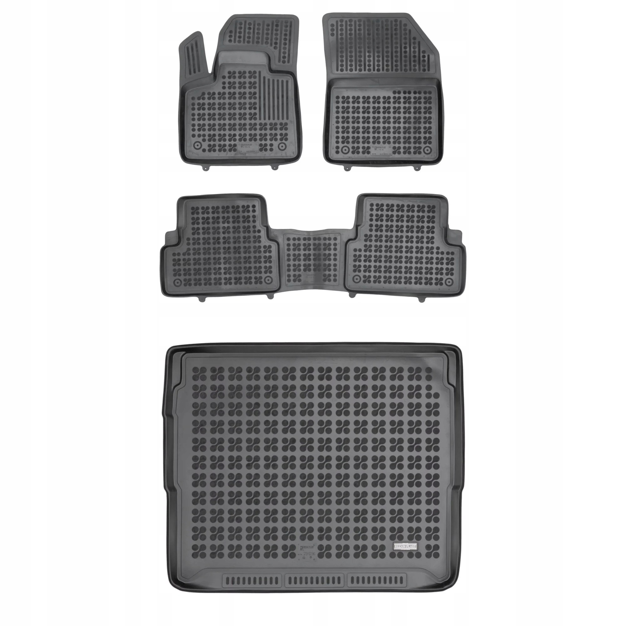 Sada koberčekov čierna gumová rohož čierna Peugeot 3008 II 2016-2024