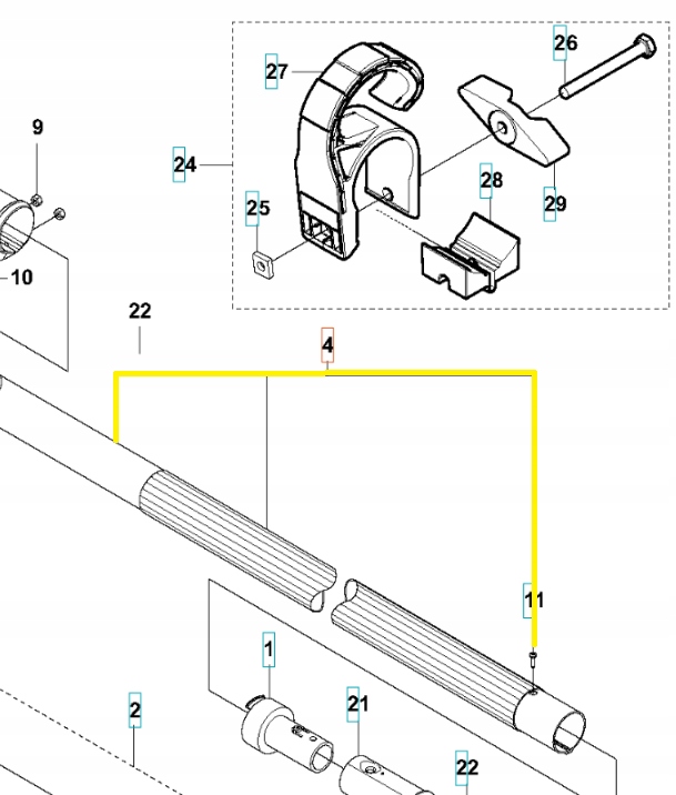 Rám podřezávače 327 PT5S Husqvarna 576925501