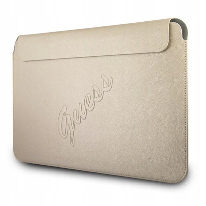 Guess Saffiano Script Computer Sleeve – Pouzdro na notebook 13" (zlaté)