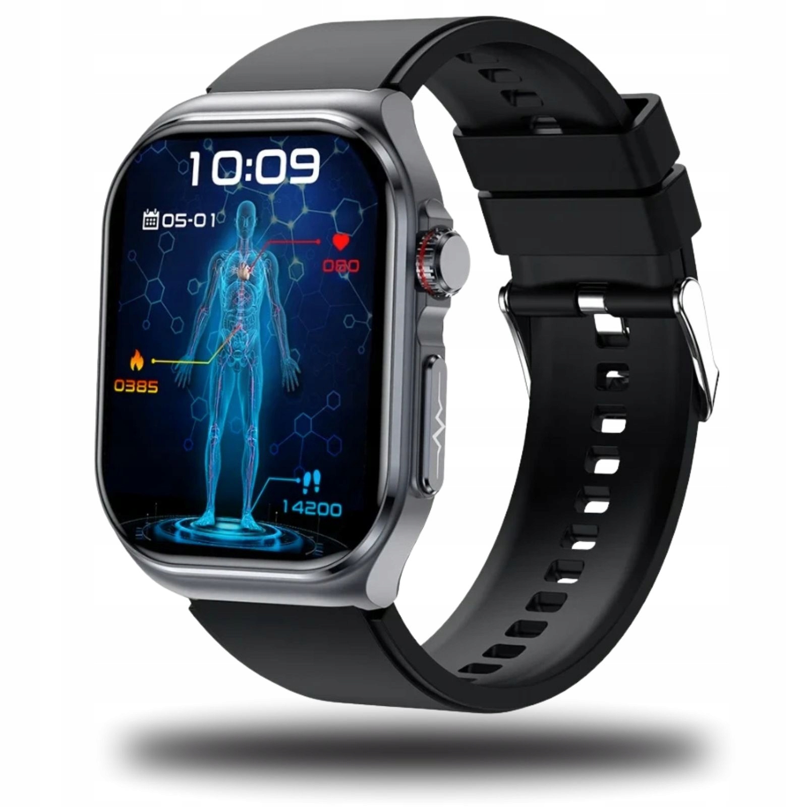 Zegarek Smartwatch Rubicon RNCF36 Rozmowy Puls Ciśnienie Termometr Menu Pl