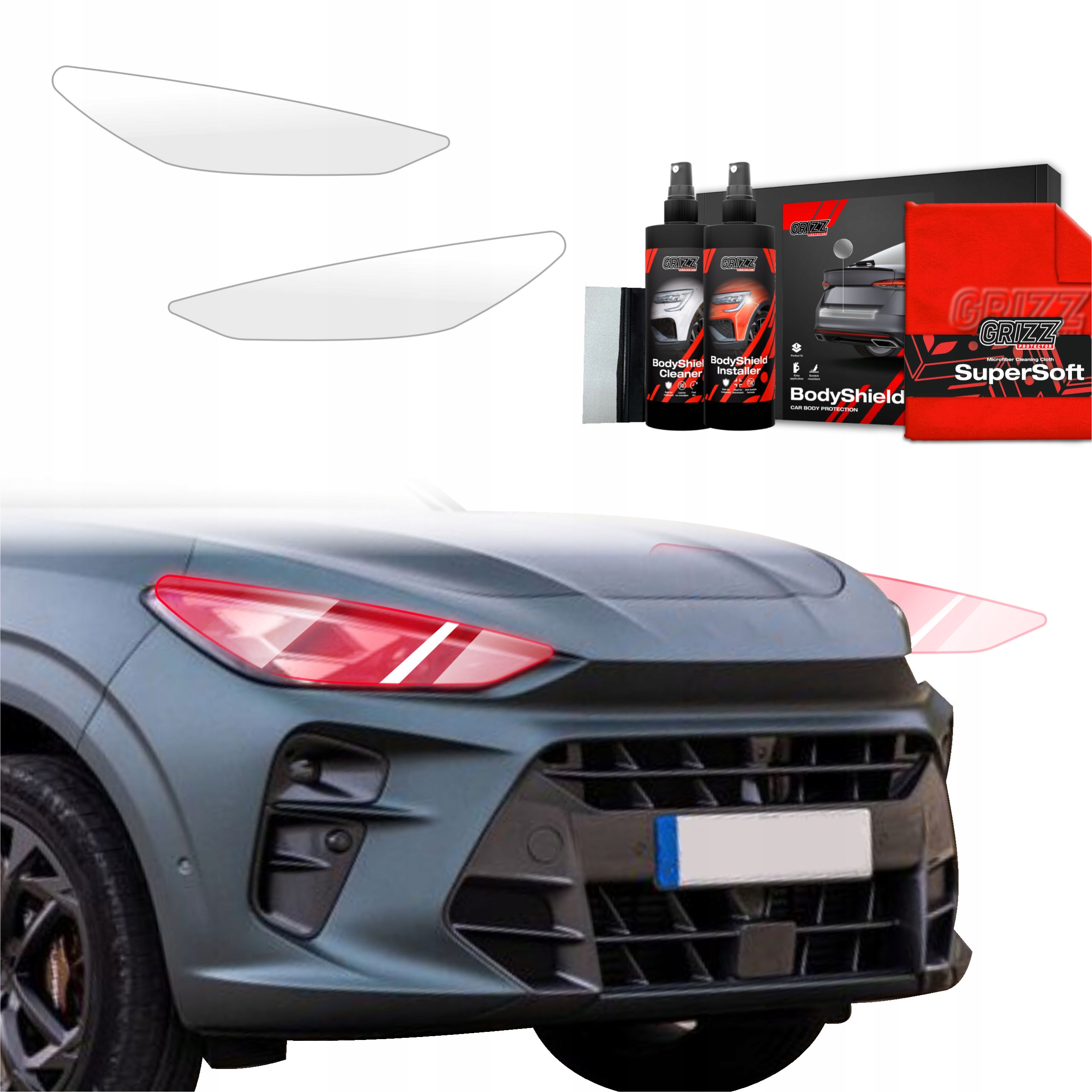 2v1 Fólie Ppf dýha na lampy pro Cupra Terramar (2024-2025) Grizz