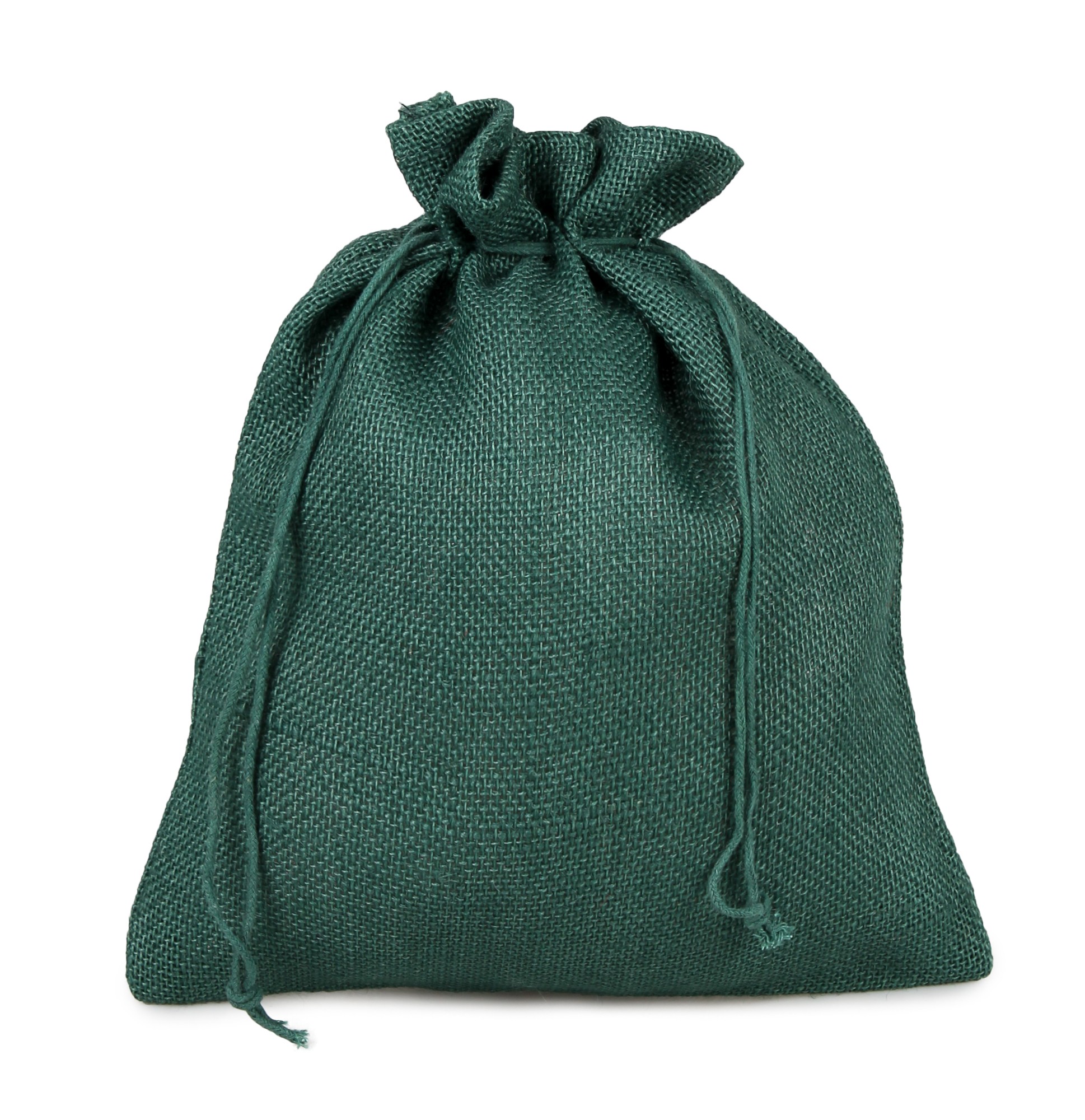 ZIELONY WOREK Z JUTY NA PREZENT TOREBKA 26x30cm